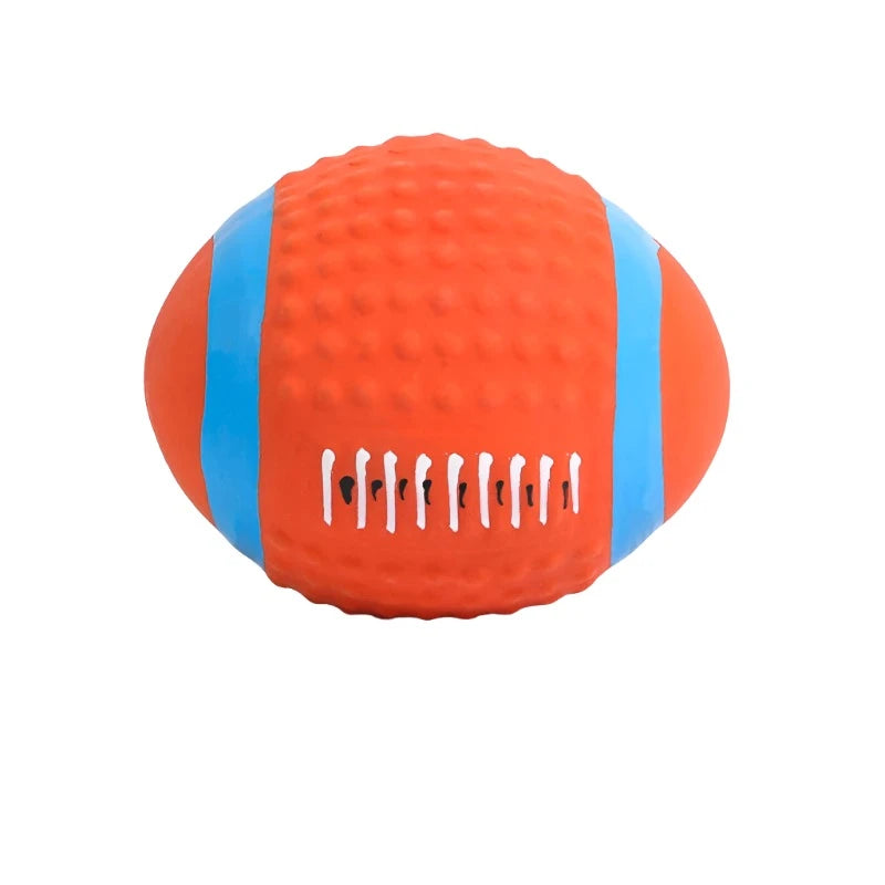 Squeaky Dog Rugby Ball Toy - gregorylogan