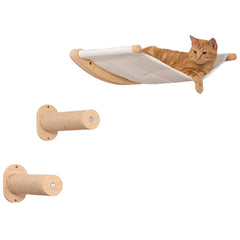 Wall Mounted Cat Shelf with Two Steps - gregorylogan