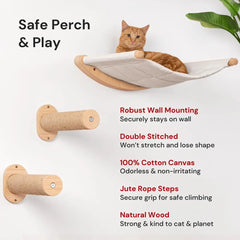 Wall Mounted Cat Shelf with Two Steps - gregorylogan