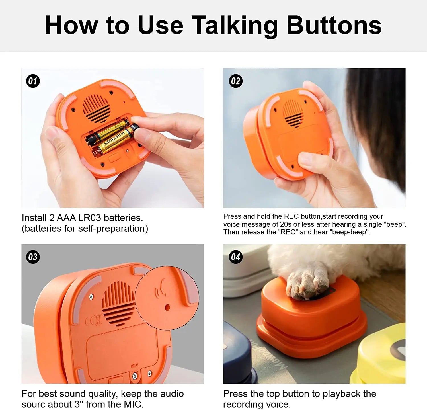 Talking Dog Buttons - gregorylogan